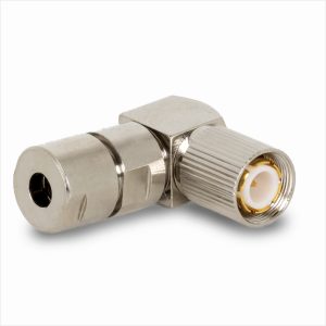 Conector 1.6/5.6 macho 90° solder-clamp Flex