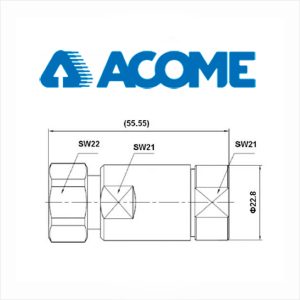 Conector 4.3/10 - Macho - 1/2"SF