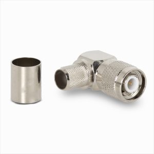 Conector TNC macho 90° solder-crimp RG-214 223