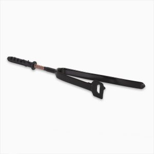 Abrazadera tornillo-taco D50mm, negra, 200x10mm