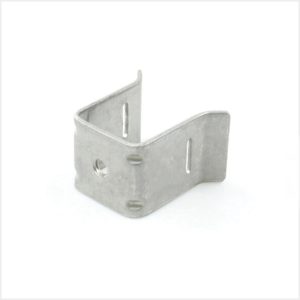 Anclaje metálico en U para poste cilíndrico