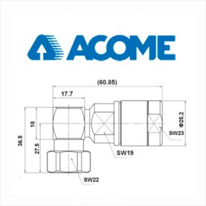 Conector 43 - Macho 90° 12F