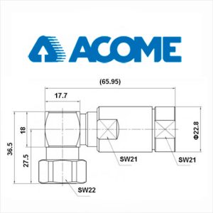 Conector 43 - Macho 90° 12SF