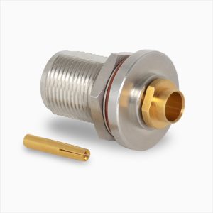 Conector N hembra panel full-solder UT250A