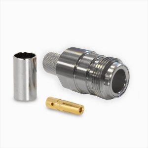 Conector N hembra solder-crimp RG-214/U