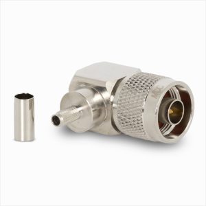 Conector N macho 90° cable-crimp RG-58/CU