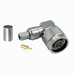 Conector N macho 90° solder-crimp LMR-300