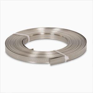 Rollo de fleje abrazadera inox ranurada 9mm (10m)
